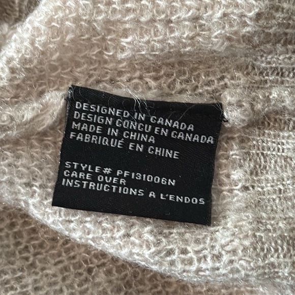 Press Nordstrom Kid Mohair Blend Cross Lightweight Crewneck Sweater Taupe Large - Picture 6 of 7